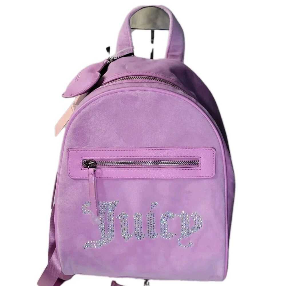 JUICY COUTURE Big Spender Velour Backpack Pink Brand New With Tags